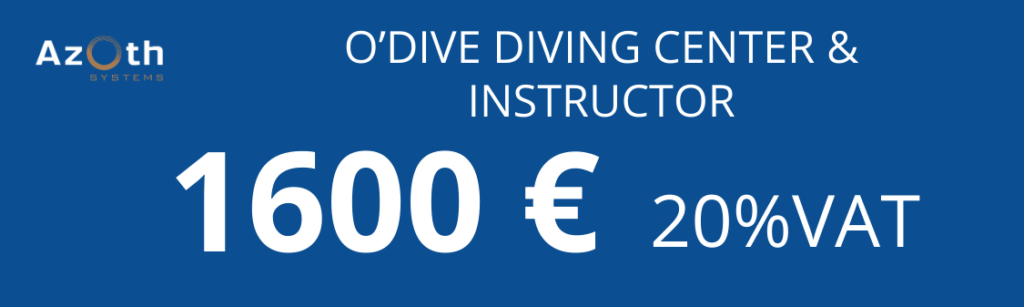 Recommended retail price: O’Dive Diving Center & Instructor-1600 €
